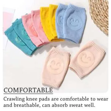 Baby Knee Pads Set - 5 Pack Anti-Slip for Crawling