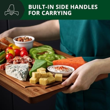 ROYAL CRAFT WOOD Bamboo Cutting Board Set for Kitchen