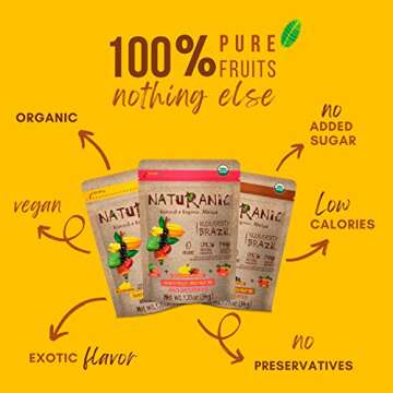 Naturanic Freeze Dried Fruit No Sugar Added -Organic & Natural Crunchy Freeze Dried Snacks -100% Nat...