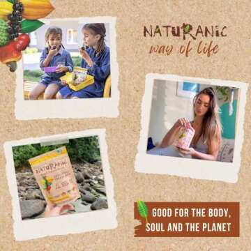 Naturanic Freeze Dried Fruit No Sugar Added -Organic & Natural Crunchy Freeze Dried Snacks -100% Natural Ingredients -Gluten Free, Vegan, Non-GMO, 1.2 Ounce/pack - Variety Pack of 6