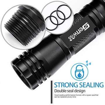 Genwiss Dive Lights Scuba Diving, 5 Modes Rechargeable Underwater Flashlight, 80M Waterproof Dive Flashlight Charger for Snorkeling