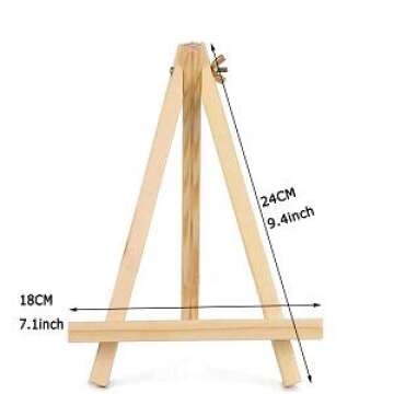 Wood Easels Set of 6 for Artists - Portable and Compact Display