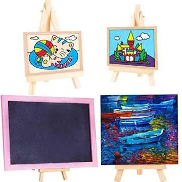 Versatile Wood Easels Set for Display and Painting