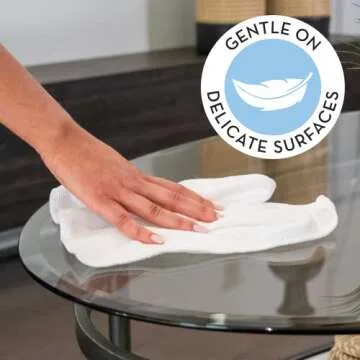 S&T INC. 50 Pack Microfiber Cleaning Cloths - Eco-Friendly & Reusable