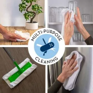 S&T INC. 50 Pack Microfiber Cleaning Cloths - Eco-Friendly & Reusable