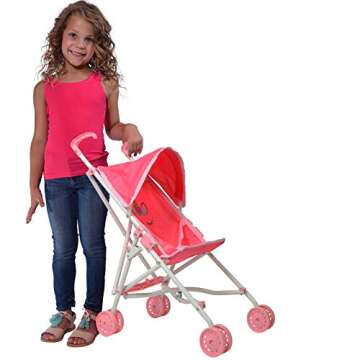 My First Baby Doll Stroller for Toddlers 1-3 Year Old Girls, Little Kids | Toy Stroller with Bottom ...