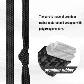 Bungee Cords with Hooks Heavy Duty, Flat Adjustable Bungee Cords with Hooks 40 Inch, Rubber Black Bungee Straps with Buckle Hooks for Outdoor, Camping, Tarps, Bike Rack, Tent, Truck, 4 Pack