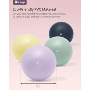 KEEP Pilates Ball Small- Balance Yoga Balls for Working Out, Fitness Ball for Core Strength and Physical Therapy, 25cm,Pale Green