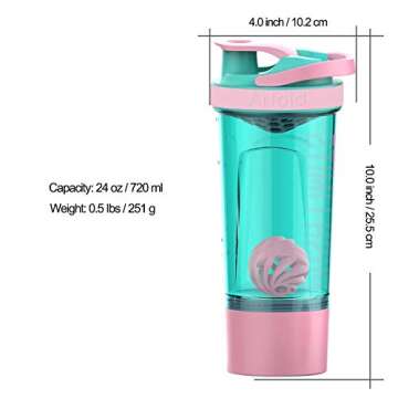 Inspirational Shaker Bottle for Fitness – 24 Oz