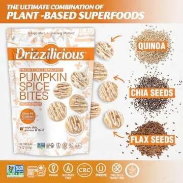 Drizzilicious Mini Rice Cakes - Vegan Pumpkin Spice Snacks