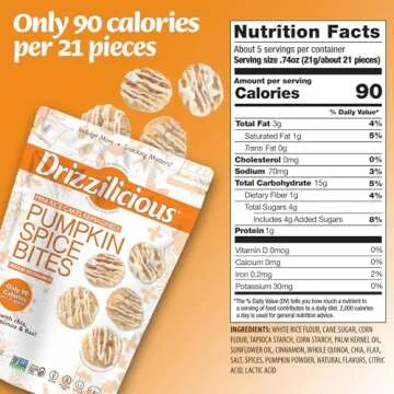 Drizzilicious Mini Rice Cakes - Vegan Pumpkin Spice Snacks