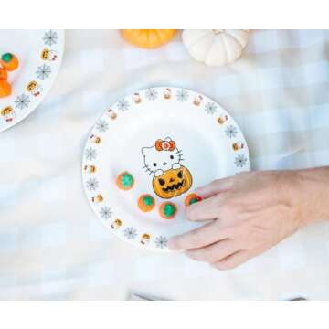 Hello Kitty Pumpkin Boo Dinner Plate - Perfect for Halloween