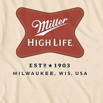 Miller High Life Logo Shirt Cream Beer Tee for Men