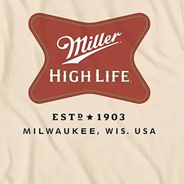 Miller High Life Logo Shirt Cream Beer Tee for Men