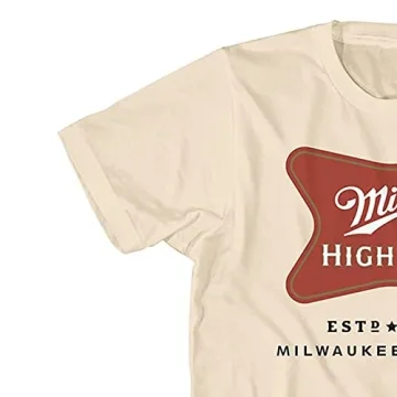 Miller High Life Logo Shirt Cream Beer Tee for Men