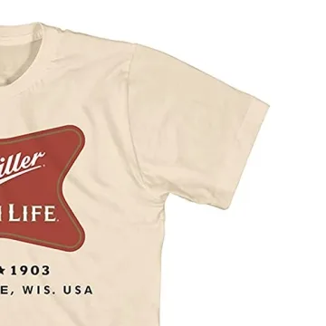 Miller High Life Logo Shirt Cream Beer Tee for Men