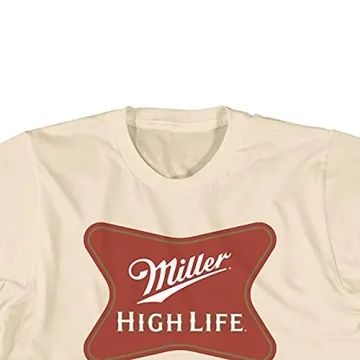 Miller High Life Logo Shirt Cream Beer Tee for Men