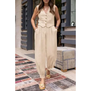 PRETTYGARDEN Women’s Summer 2 Piece Cotton Outfit Set