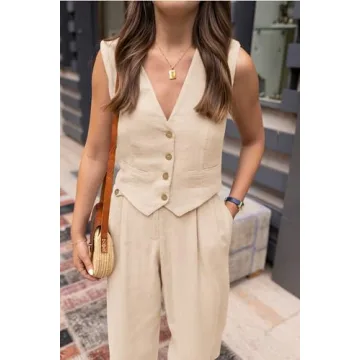 PRETTYGARDEN Women’s Summer 2 Piece Cotton Outfit Set