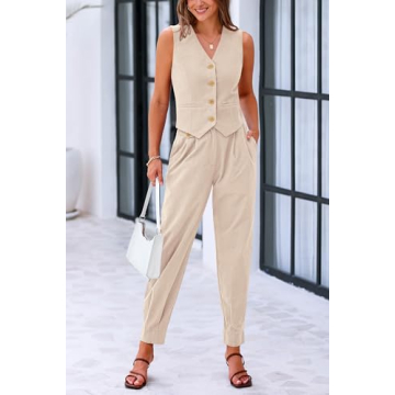 PRETTYGARDEN Women’s Summer 2 Piece Cotton Outfit Set