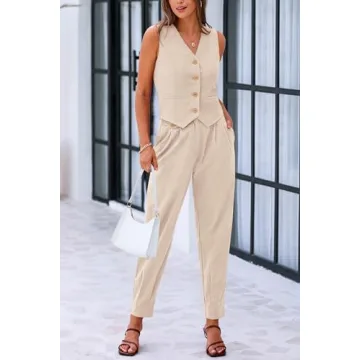 PRETTYGARDEN Women’s Summer 2 Piece Cotton Outfit Set