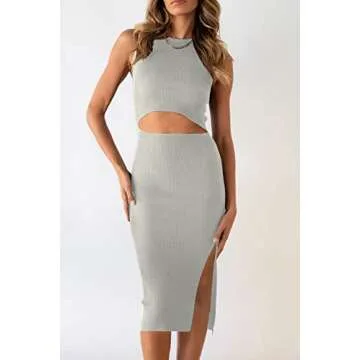 PRETTYGARDEN Women's Summer Midi Bodycon Dress
