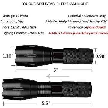 Tactical Flashlights 3000 Lumens Waterproof Led