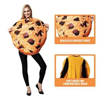 ReneeCho Couple Costume Halloween Food Cookies and Milk Carton Box Adult Men Women