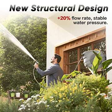 GLAHODEN 1/2"115ft & 5/8"65ft Retractable Garden Hose Reel Wall Mounted