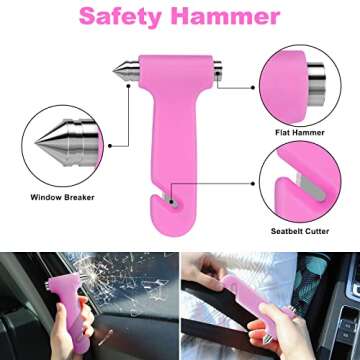 HLWDFLZ Car Roadside Emergency Kit - 17pcs Winter Traveler Safety Road Side Assistance Kits, Car Kit Essentials for Men, Women, Teen