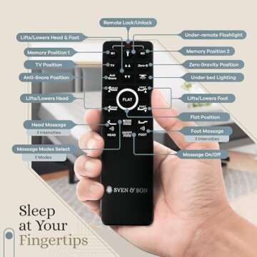 Sven & Son Adjustable Bed Base for Ultimate Sleep Comfort