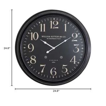 Yosemite Iron Wall Clock with Roman Numerals