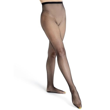 Capezio Women's Black Fishnet Seamless Tight for Dance