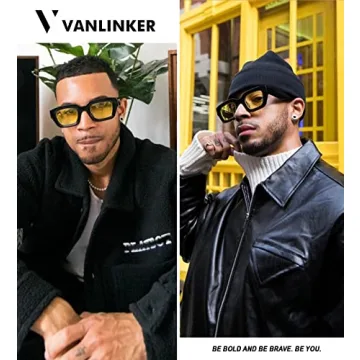 Stylish VANLINKER Thick Square Sunglasses for Trendsetters