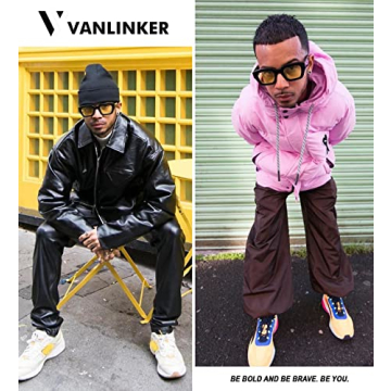 Stylish VANLINKER Thick Square Sunglasses for Trendsetters