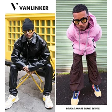 Stylish VANLINKER Thick Square Sunglasses for Trendsetters