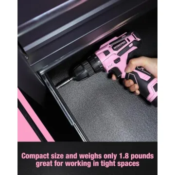 Stylish WORKPRO Pink Cordless Drill - Ideal Gift for Her