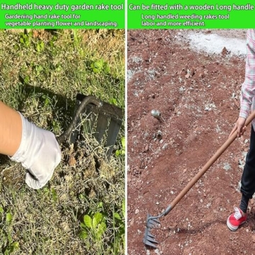 Durable Iron Rake & Weeder Tool - Perfect for Gardening