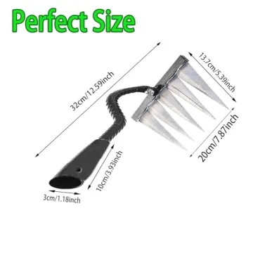 Durable Iron Rake & Weeder Tool - Perfect for Gardening