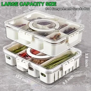 Yipaga Divided Serving Tray - Perfect for Snacks & Gifts