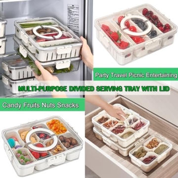 Yipaga Divided Serving Tray - Perfect for Snacks & Gifts