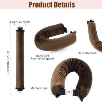 VANVO Heatless Hair Curler Set | Flexi Rods for No-Heat Curls, Suitable for All Hair Types | Overnight Blowout Rods for Short Hair