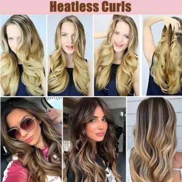 VANVO Heatless Hair Curler Set | Flexi Rods for No-Heat Curls, Suitable for All Hair Types | Overnight Blowout Rods for Short Hair