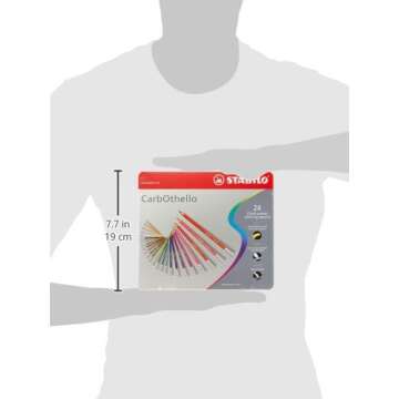 STABILO CarbOthello Metal Box of 24 Colours - Chalk-Pastel Coloured Pencil