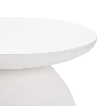 Stunning Aloe White Textured Concrete Side Table