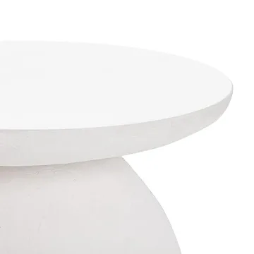 Stunning Aloe White Textured Concrete Side Table
