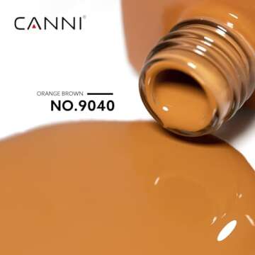 CANNI Brown Gel Nail Polish - High Gloss, Long Lasting & Easy to Apply