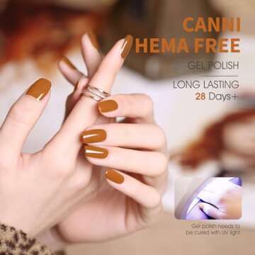 CANNI Brown Gel Nail Polish for Gorgeous Manicures