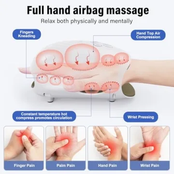 Cordless Hand Massager with Heat and Compression