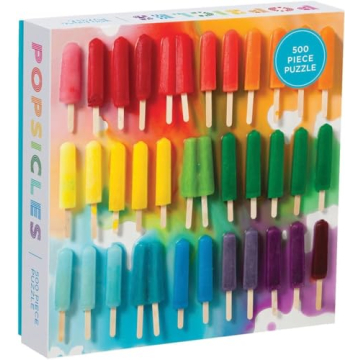 Galison 500 Piece Rainbow Popsicle Puzzle for Families